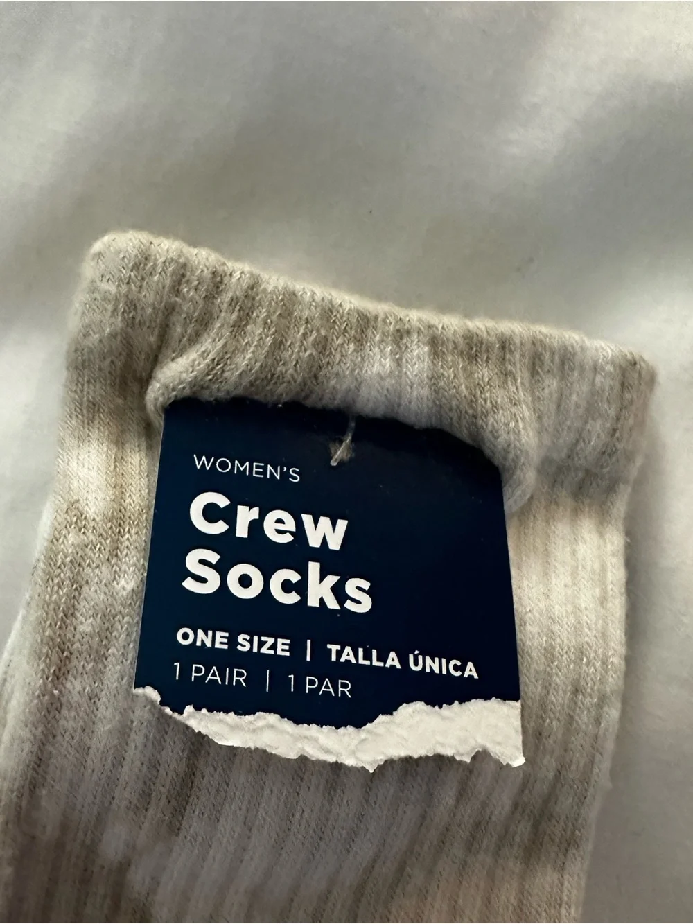 Gray/Tan Tie Dye Socks